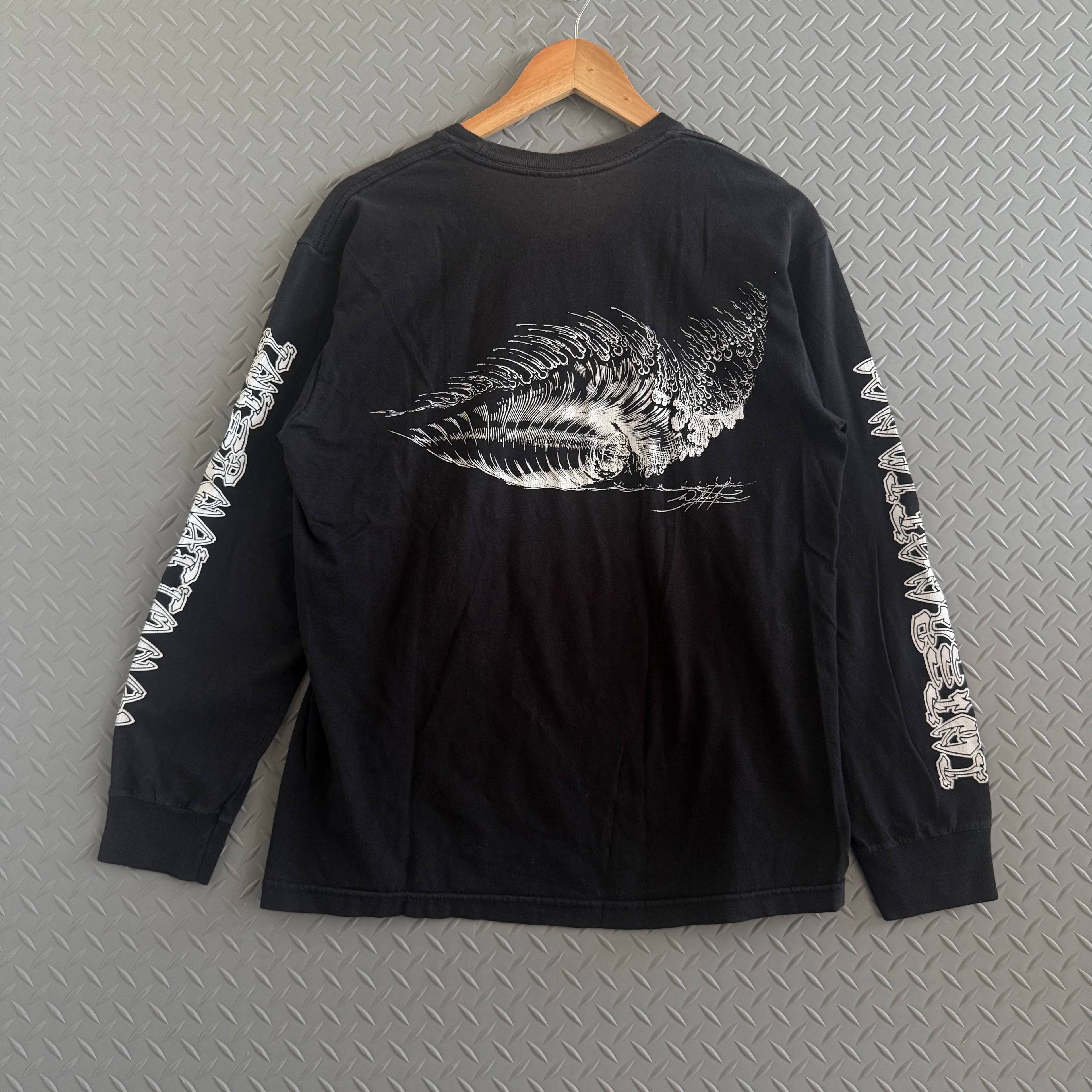 Stussy Black Fade Longsleeve Tee - Size M