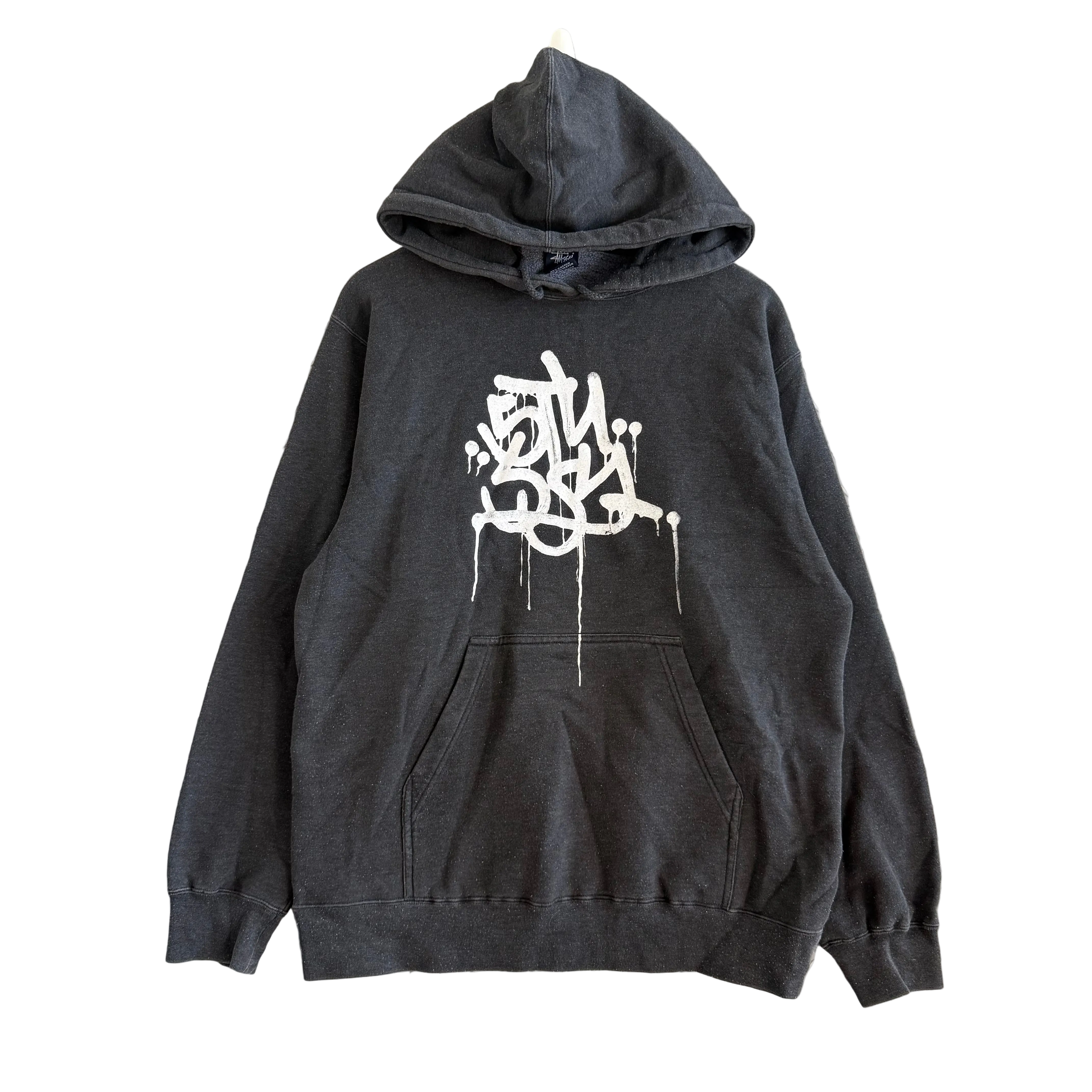 Vintage Stussy Graffiti Hoodie - Size M