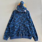 A Bathing Ape Shark Flame Hoodie - Size XL
