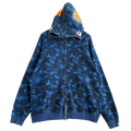 A Bathing Ape Shark Flame Hoodie - Size XL