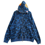 A Bathing Ape Shark Flame Hoodie - Size XL