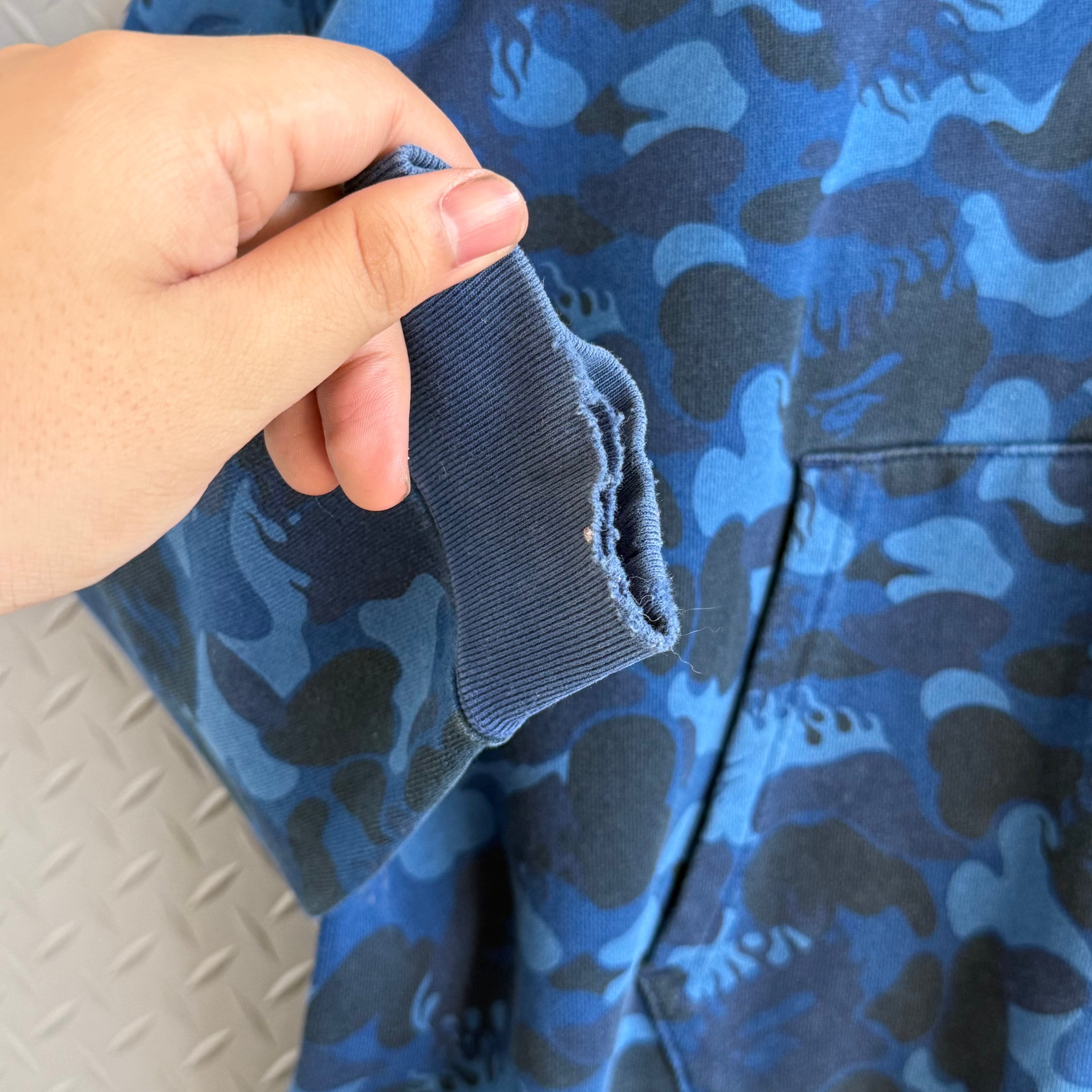 A Bathing Ape Shark Flame Hoodie - Size XL