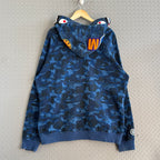A Bathing Ape Shark Flame Hoodie - Size XL