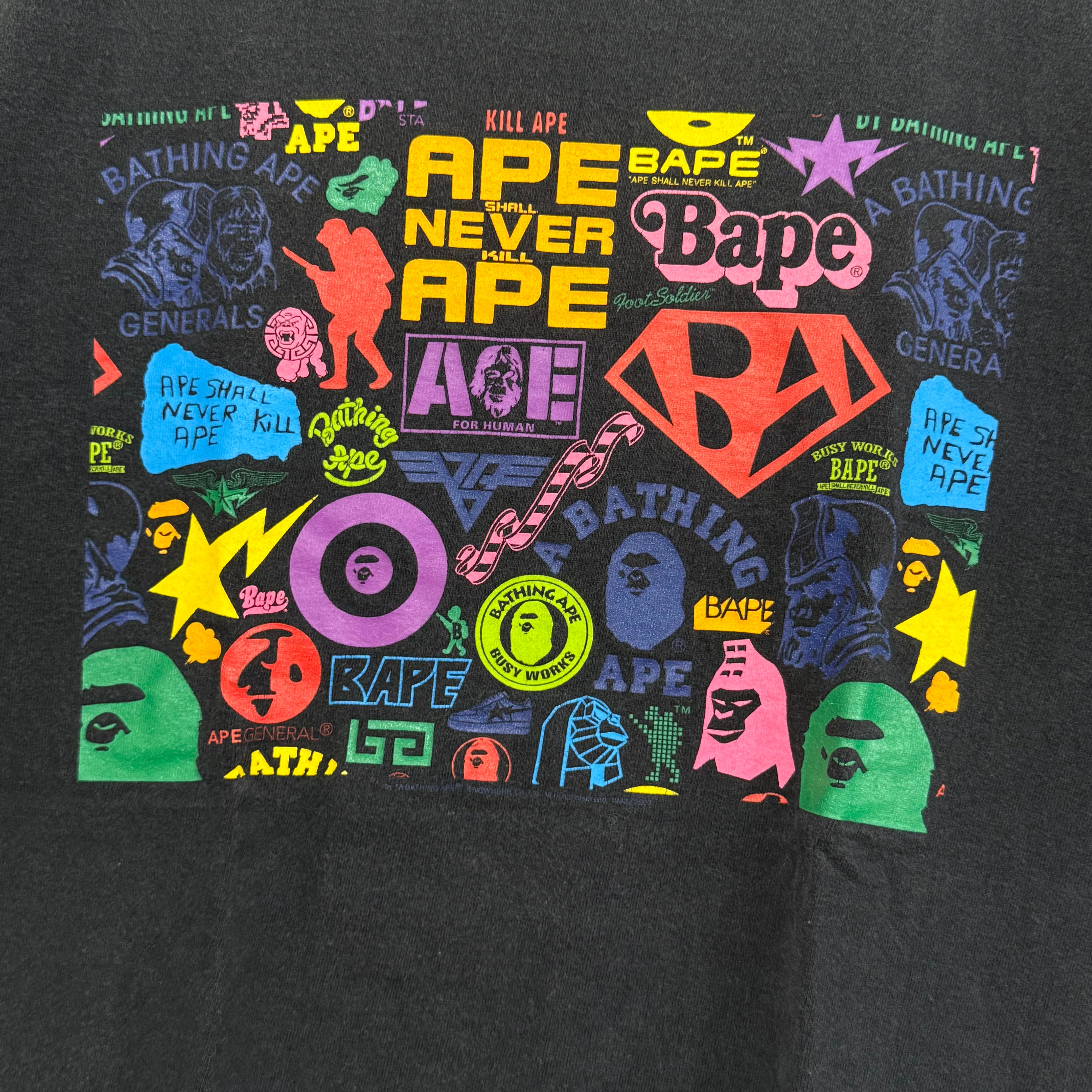 A Bathing Ape Logos Tee - Size M