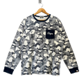 BAPE Stripe ABC Camo Relaxed Fit Pocket L/S Tee - Size L