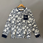 BAPE Stripe ABC Camo Relaxed Fit Pocket L/S Tee - Size L