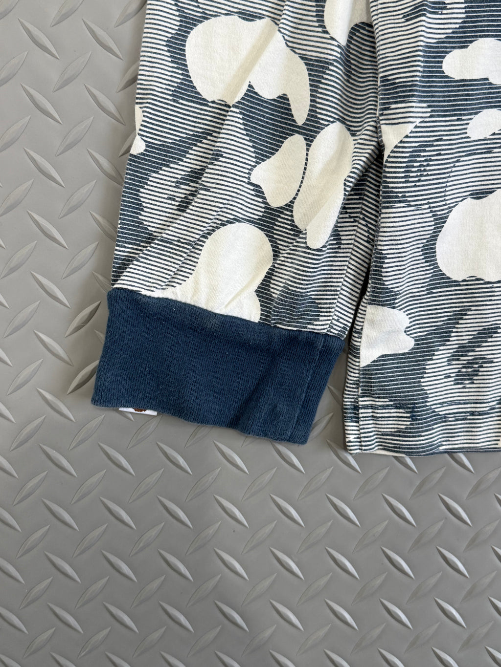 BAPE Stripe ABC Camo Relaxed Fit Pocket L/S Tee - Size L