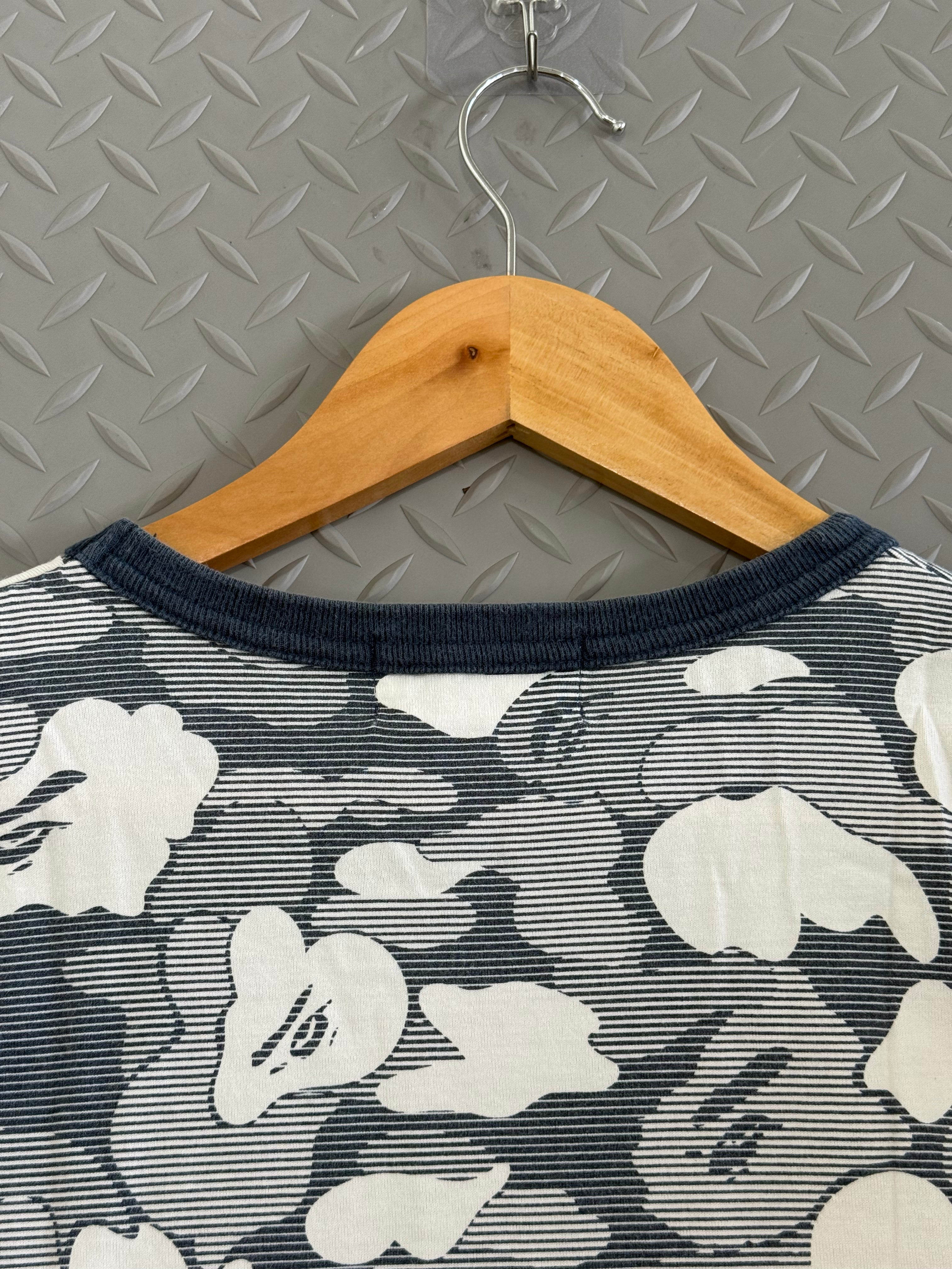 BAPE Stripe ABC Camo Relaxed Fit Pocket L/S Tee - Size L