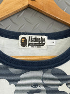 BAPE Stripe ABC Camo Relaxed Fit Pocket L/S Tee - Size L