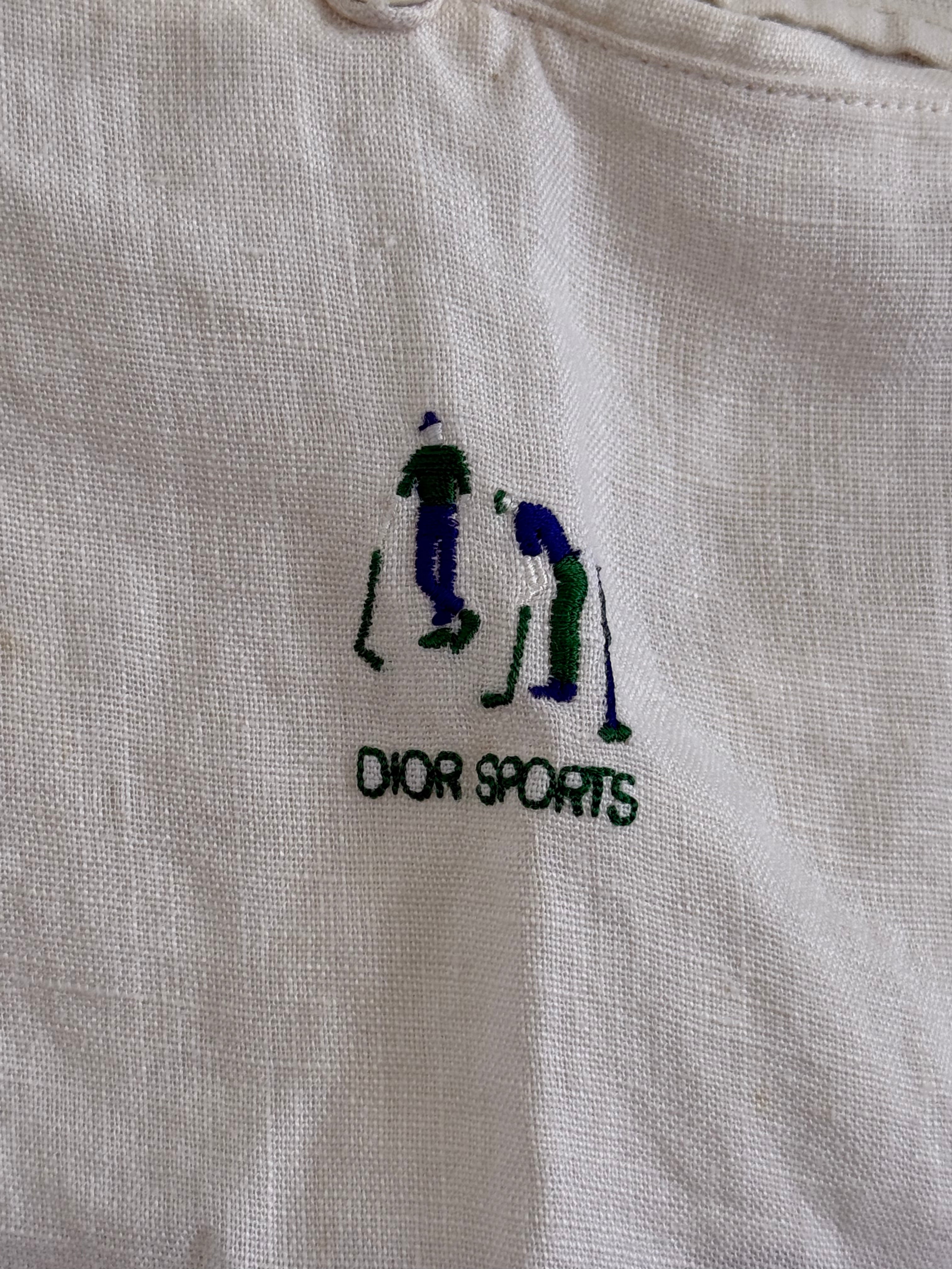 Vintage Christian Dior Sport Linen Polo - Size M