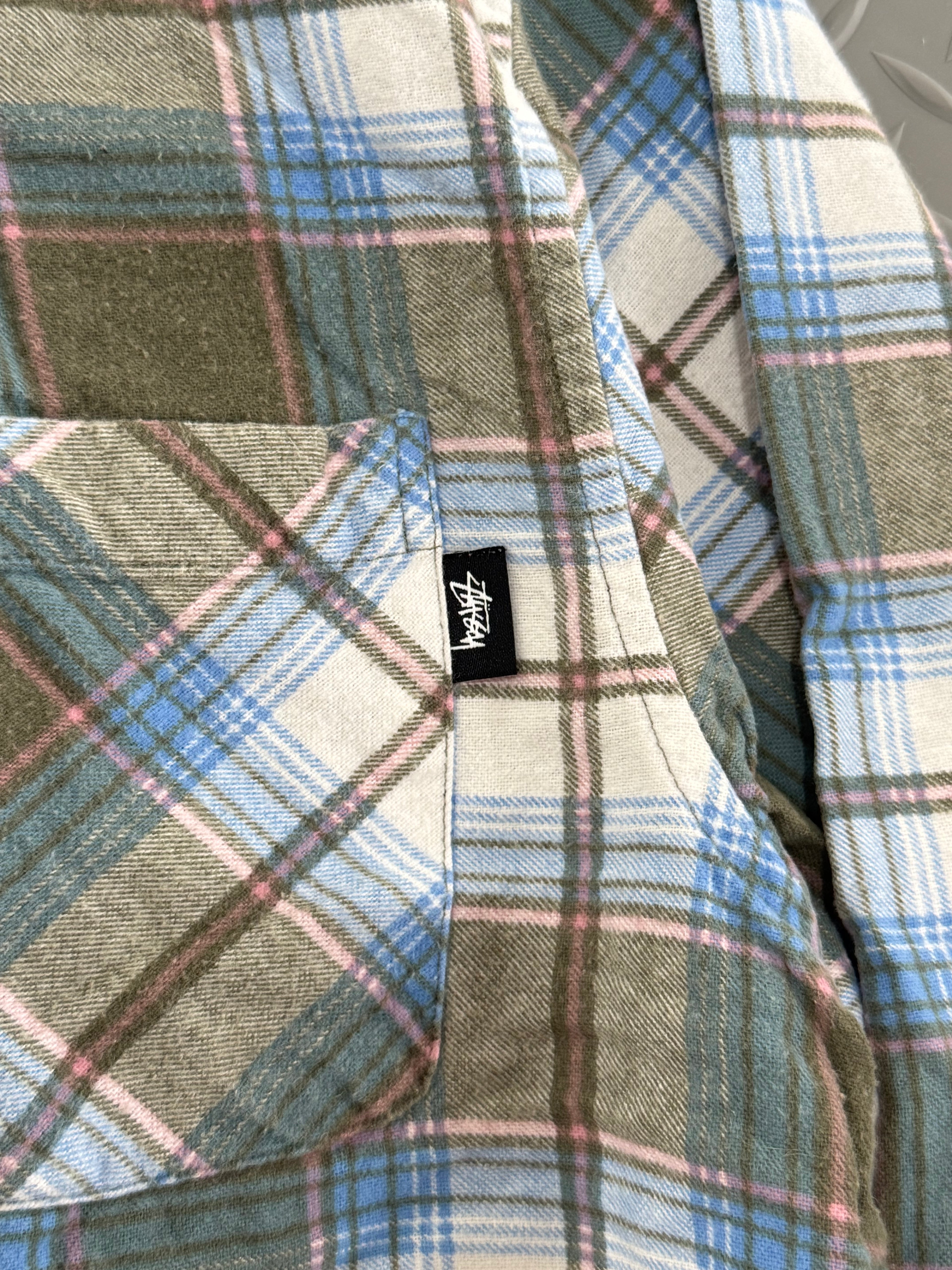 Stussy Adam Plaid Flannel Shirt - Size M