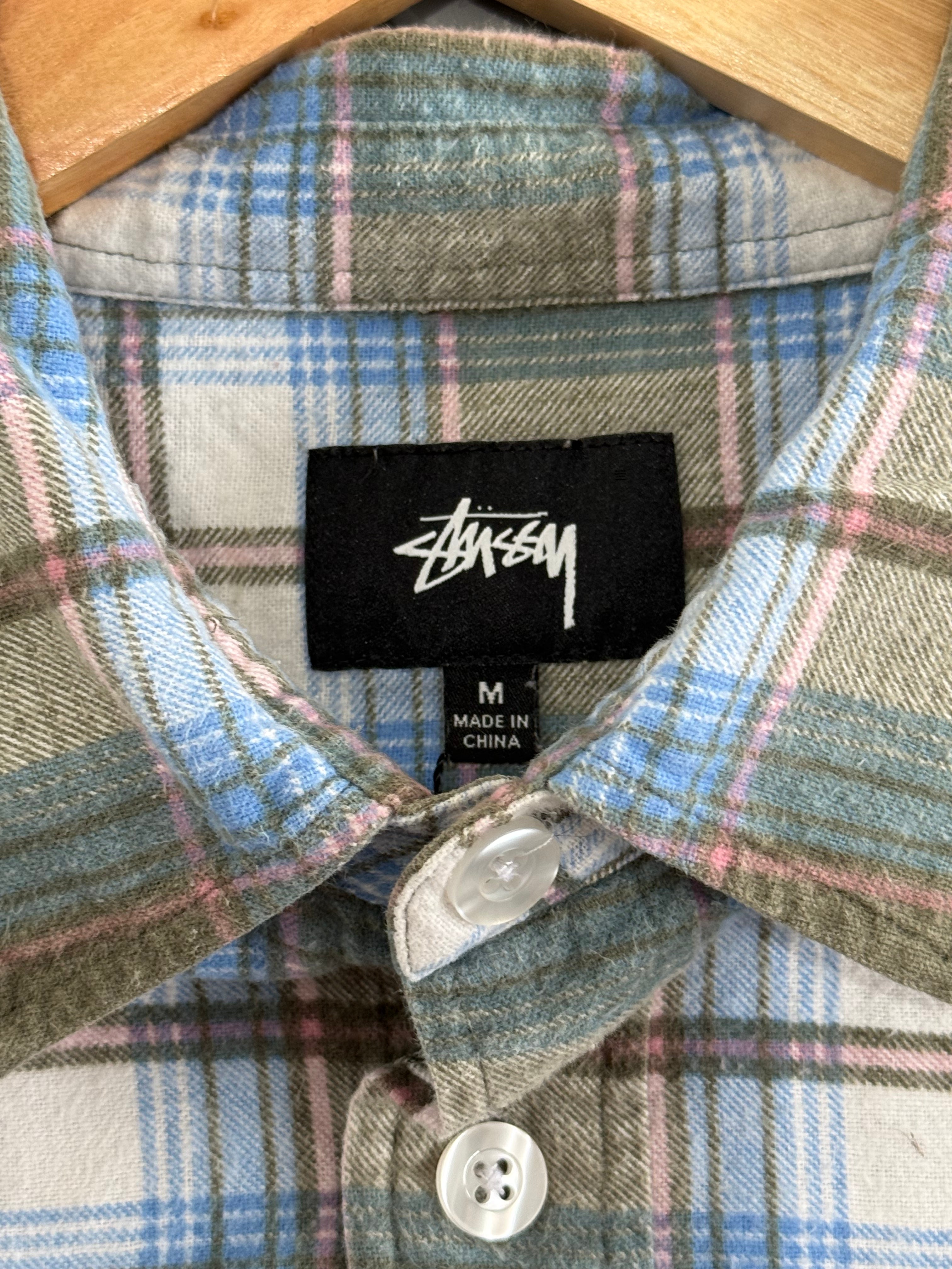 Stussy Adam Plaid Flannel Shirt - Size M