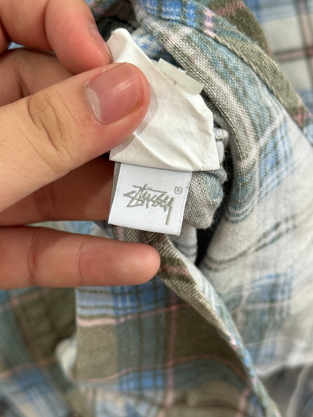 Stussy Adam Plaid Flannel Shirt - Size M