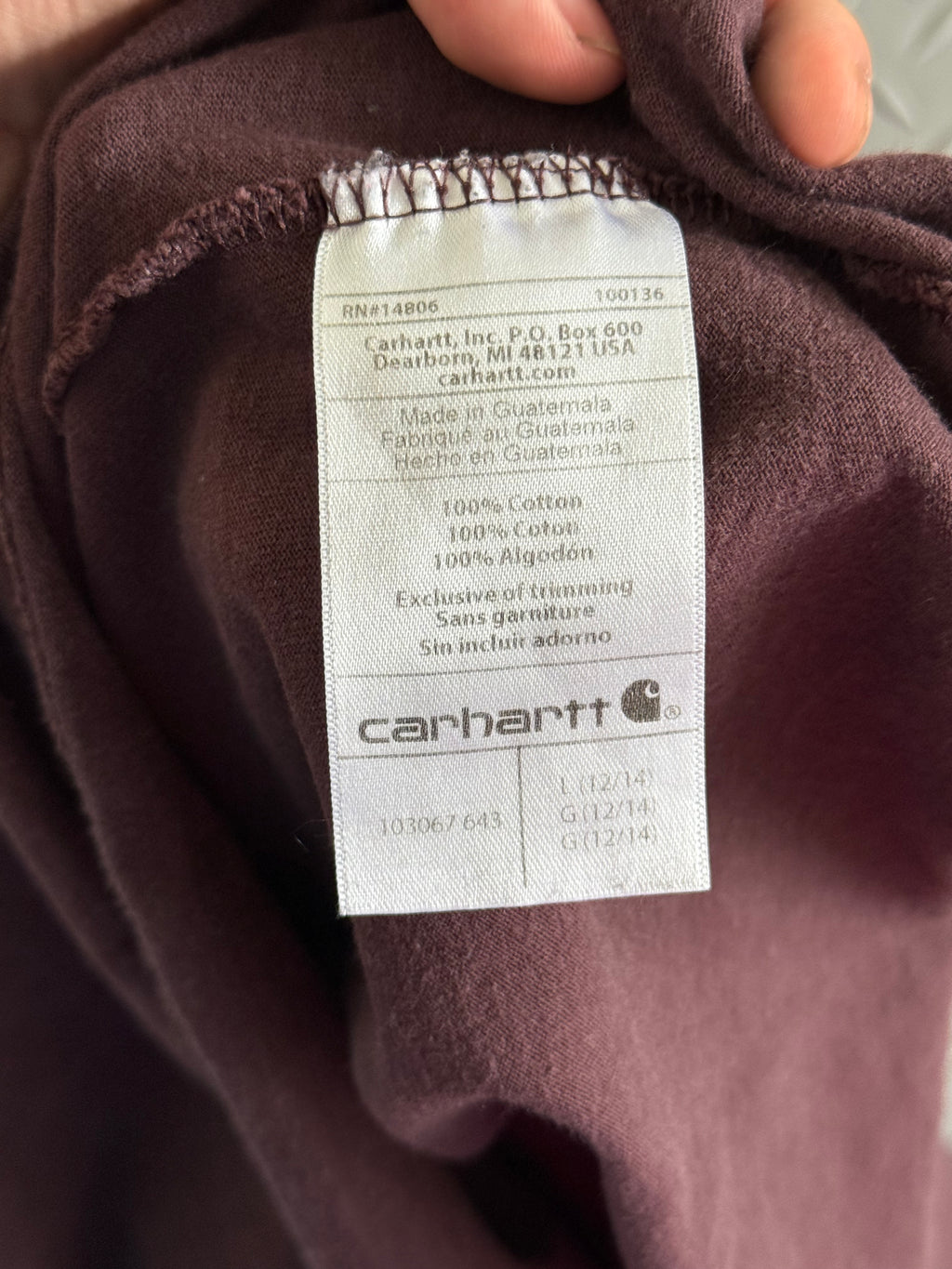 Carhartt Pocket Tee - Size L