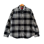 Supreme Black and White Flannel Shirt - Size XL