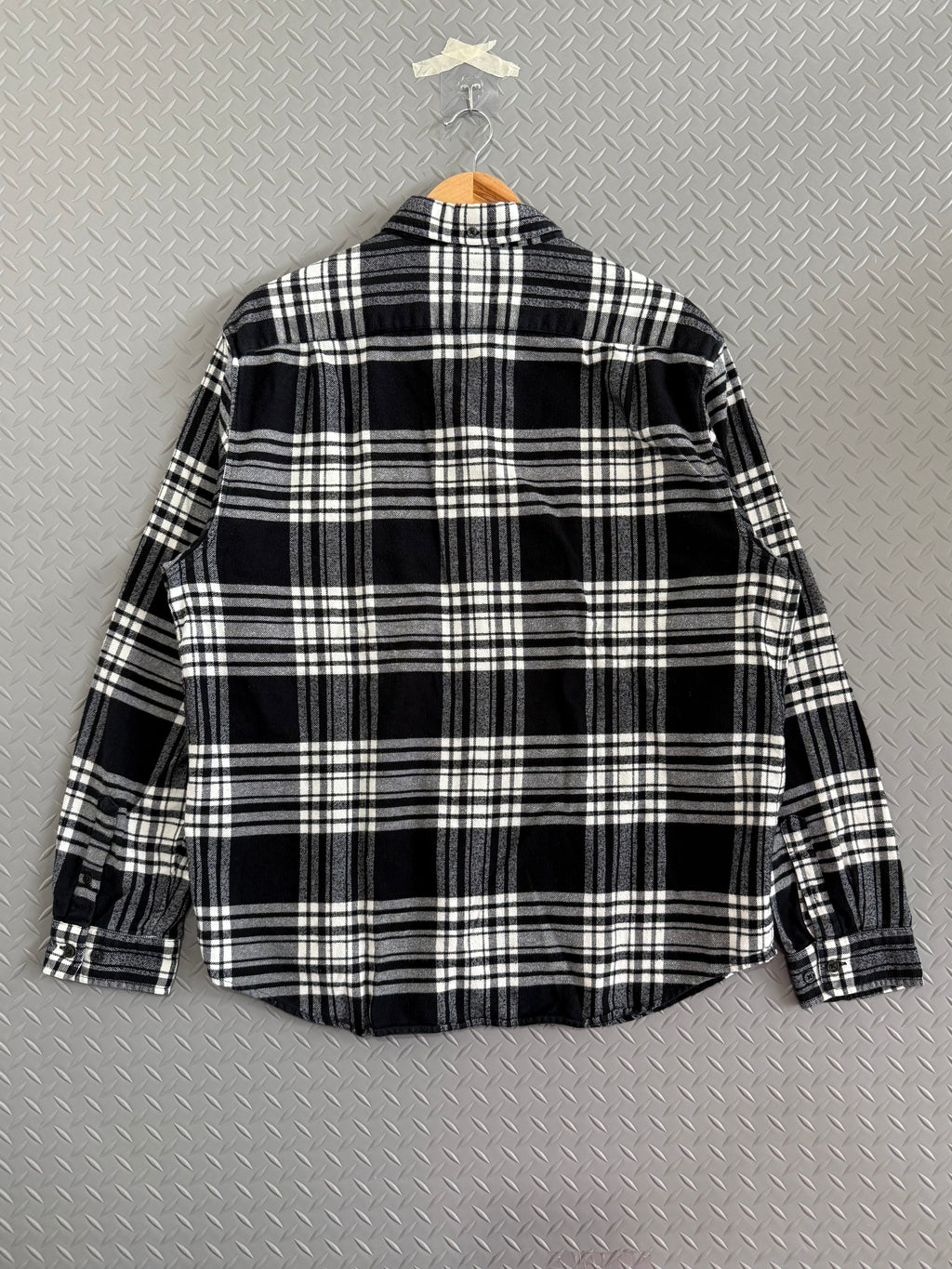 Supreme Black and White Flannel Shirt - Size XL