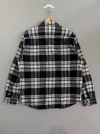 Supreme Black and White Flannel Shirt - Size XL
