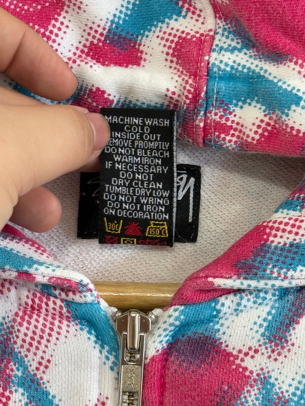 VTG Stussy Psychedelic Zip Up - Size M