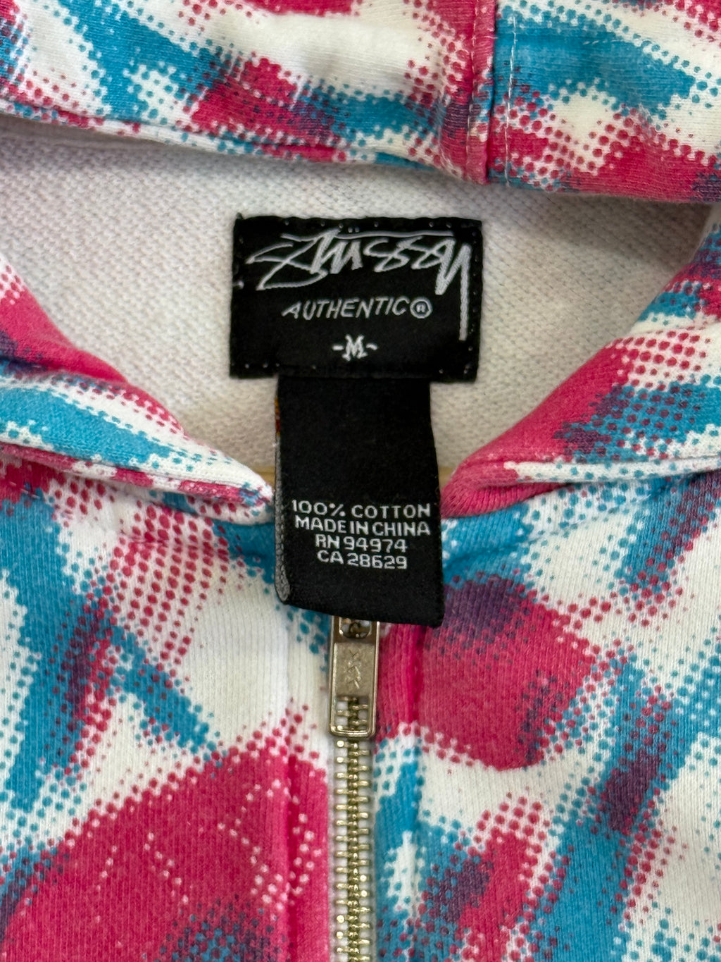 VTG Stussy Psychedelic Zip Up - Size M
