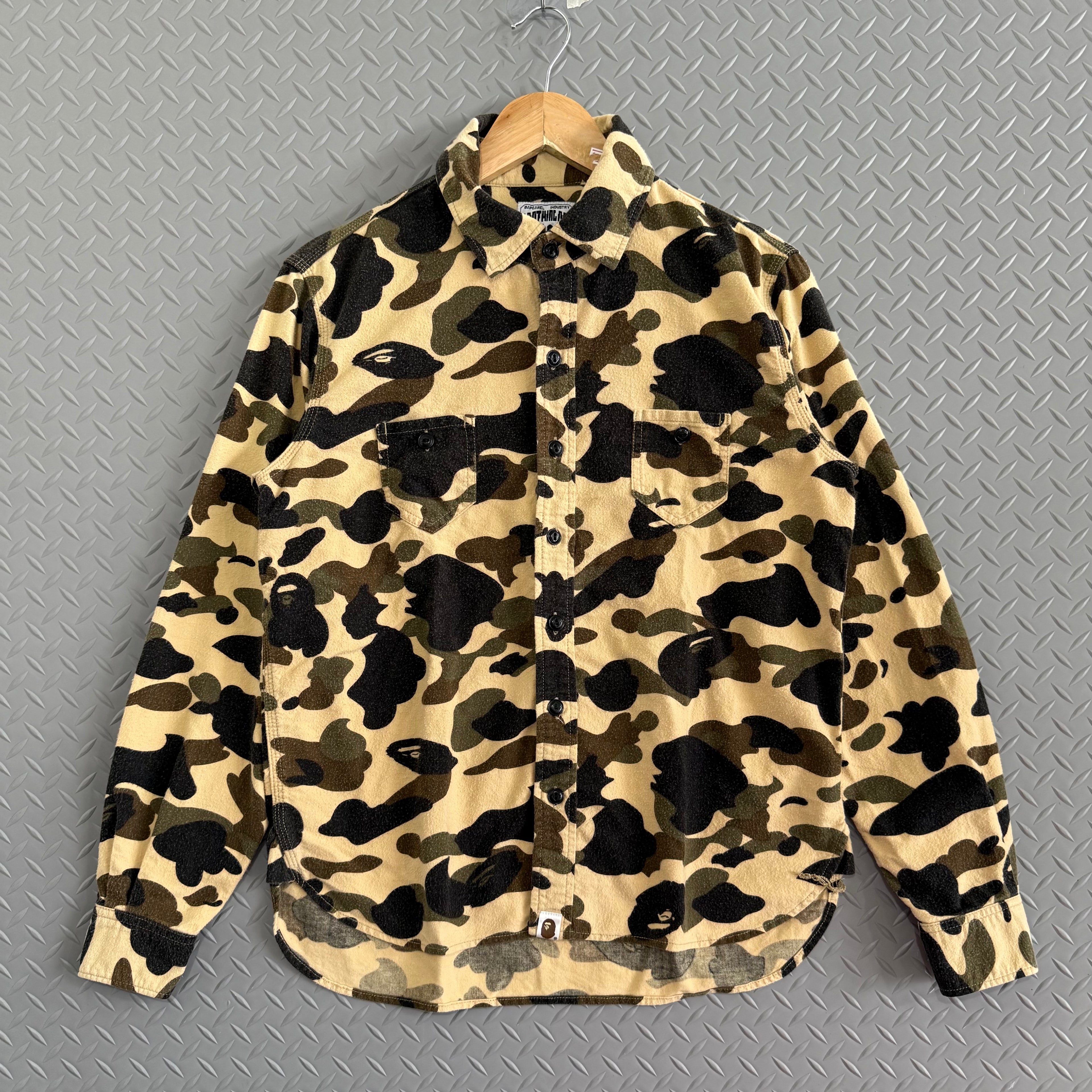 A Bathing Ape Camo Flannel - Size M