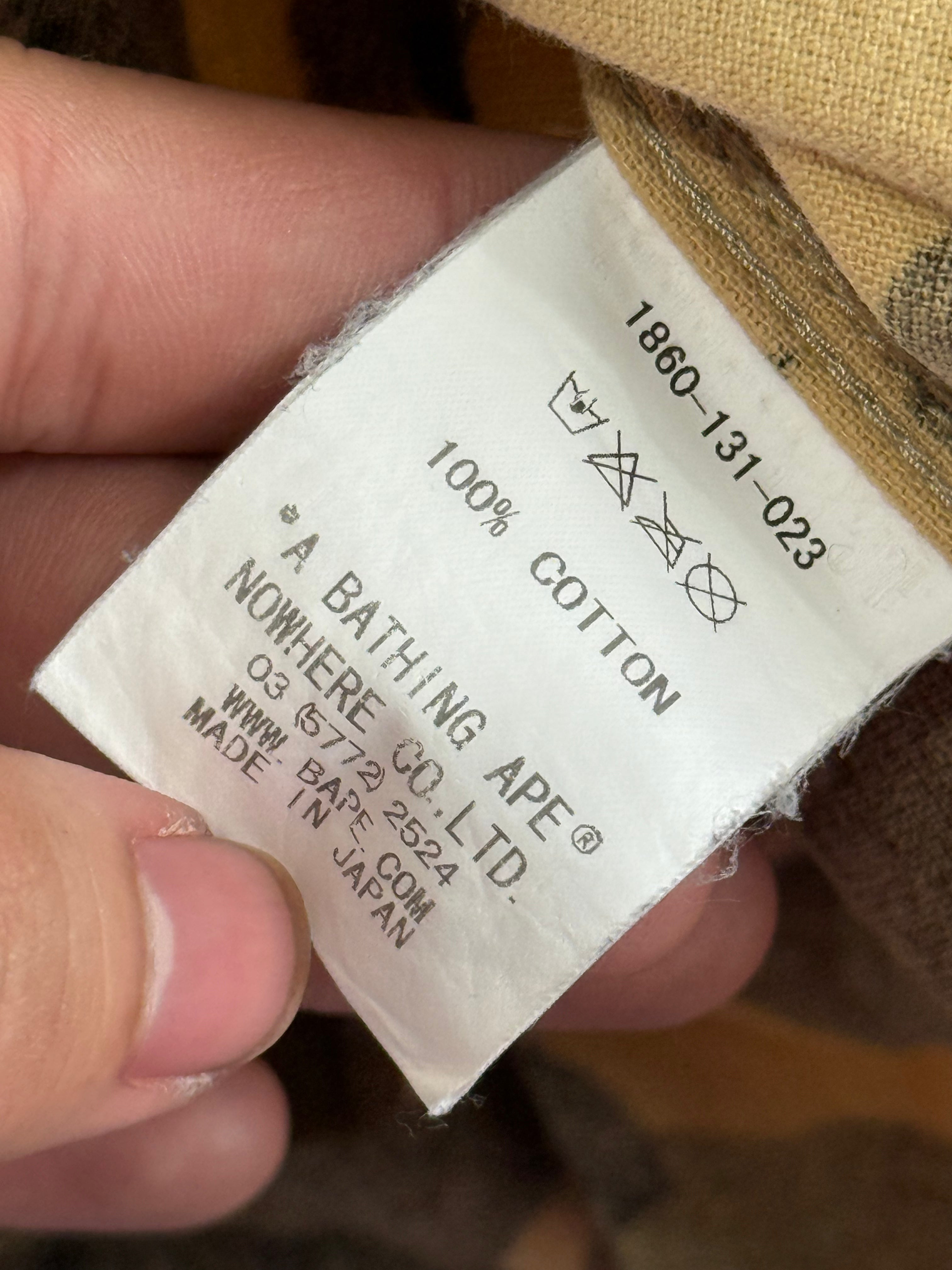 A Bathing Ape Camo Flannel - Size M