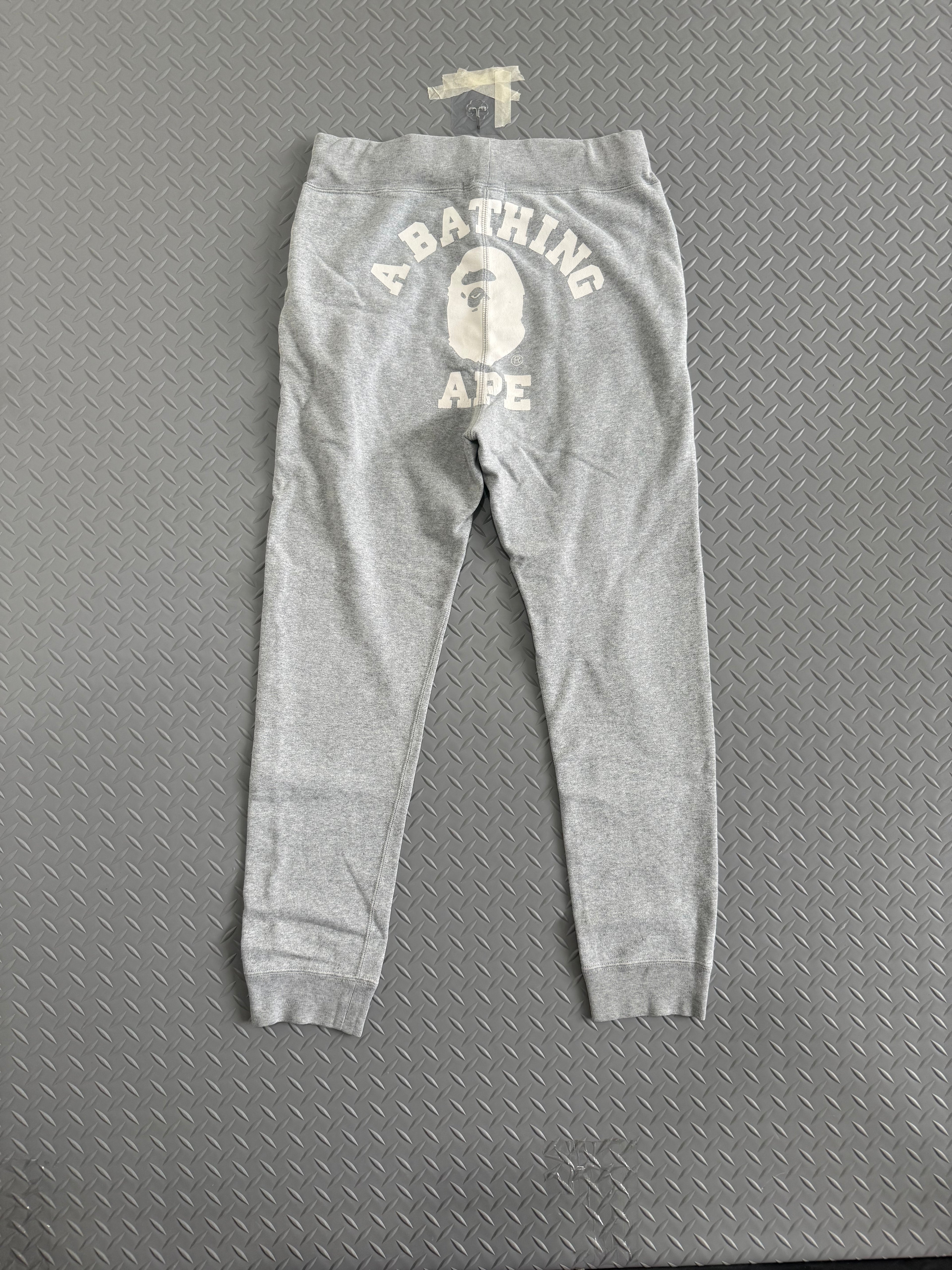 A Bathing Ape College Logo Sweatpants - Size S