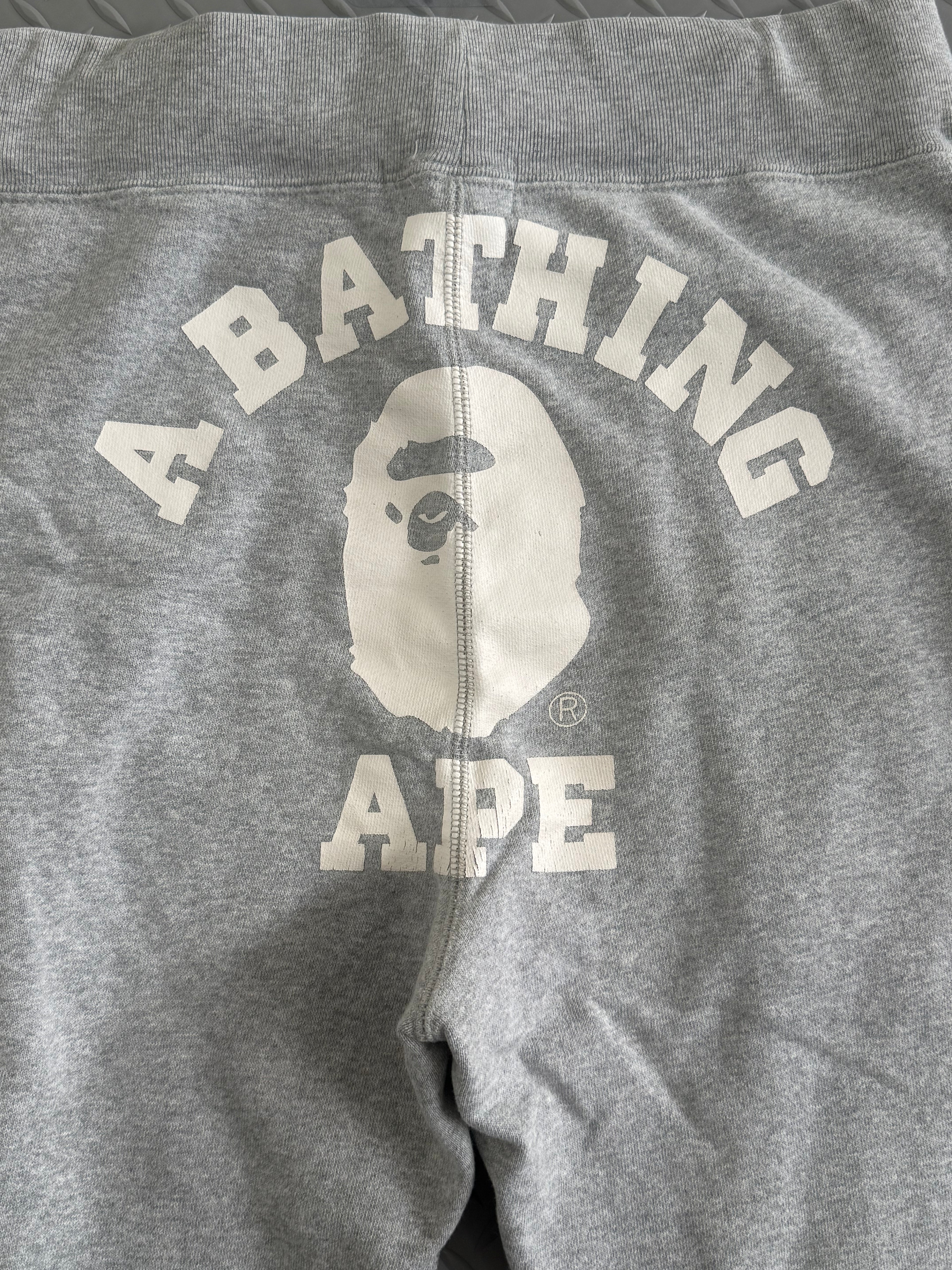 A Bathing Ape College Logo Sweatpants - Size S