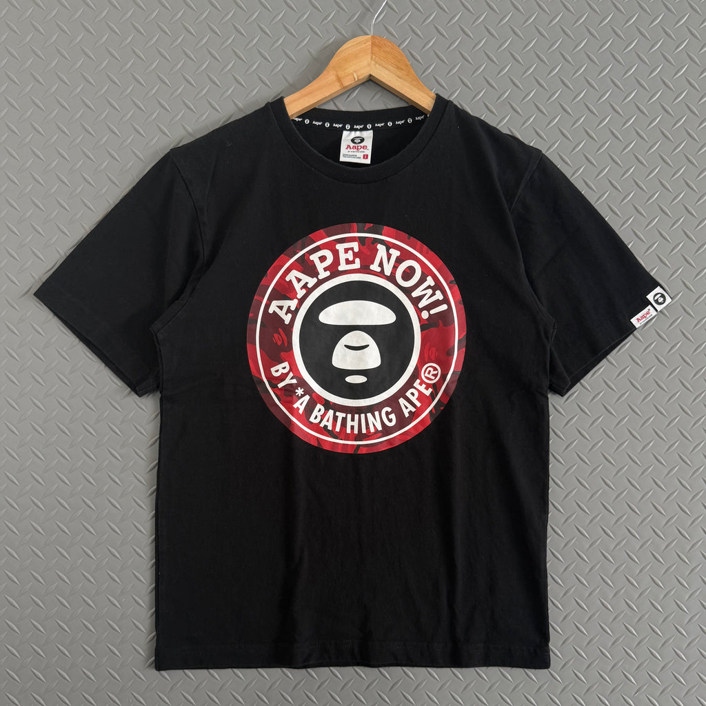 AAPE by A Bathing Ape Red Camo Logo Tee - Size S