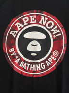 AAPE by A Bathing Ape Red Camo Logo Tee - Size S