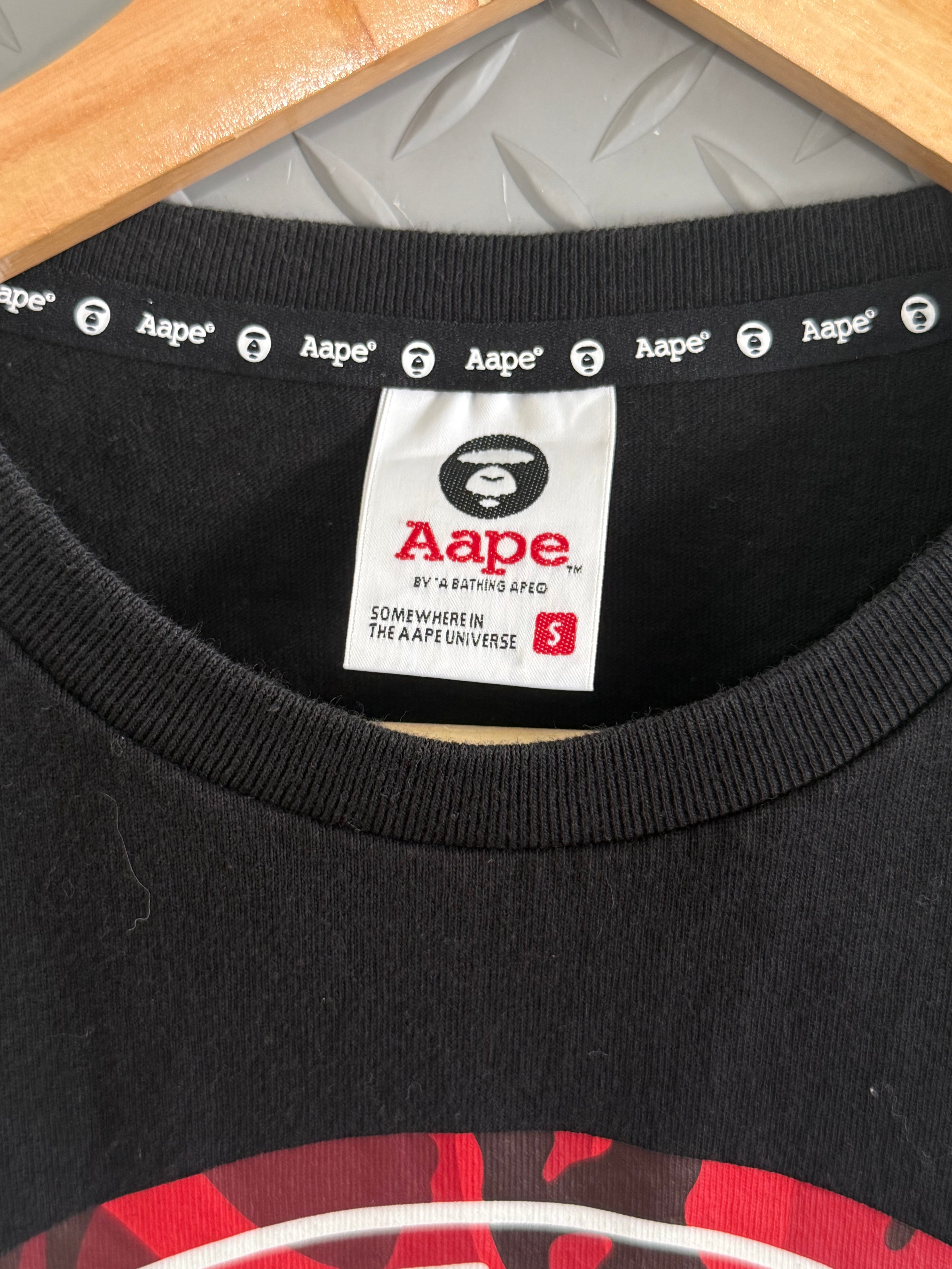 AAPE by A Bathing Ape Red Camo Logo Tee - Size S