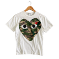 Play CDG Camo Heart Tee AZ-T242 - Size S