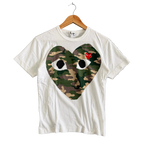Play CDG Camo Heart Tee AZ-T242 - Size S