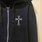 VTG Chrome Hearts T Bar Zip Up Hoodie