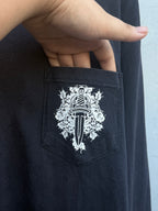 VTG Chrome Hearts Floral Longsleeve Pocket Tee - Size M