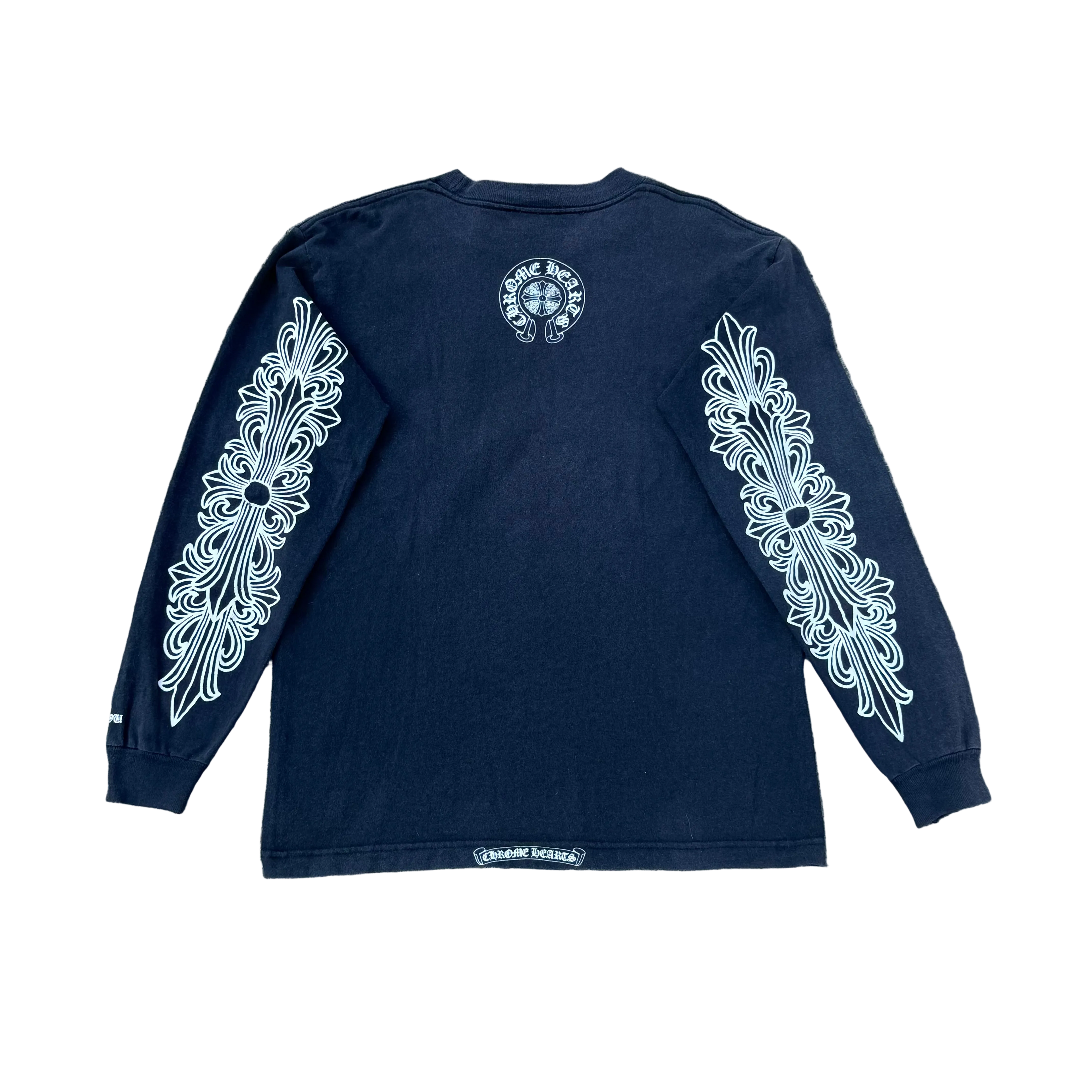 VTG Chrome Hearts Floral Longsleeve Pocket Tee - Size M
