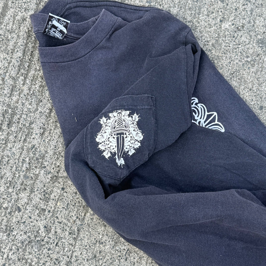 VTG Chrome Hearts Floral Longsleeve Pocket Tee - Size M